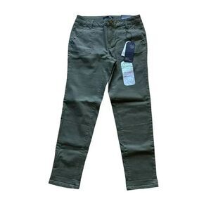 1822 Denim Olive Green Ankle Skinny Cotton Spandex Blend Soft SZ 10 #2193